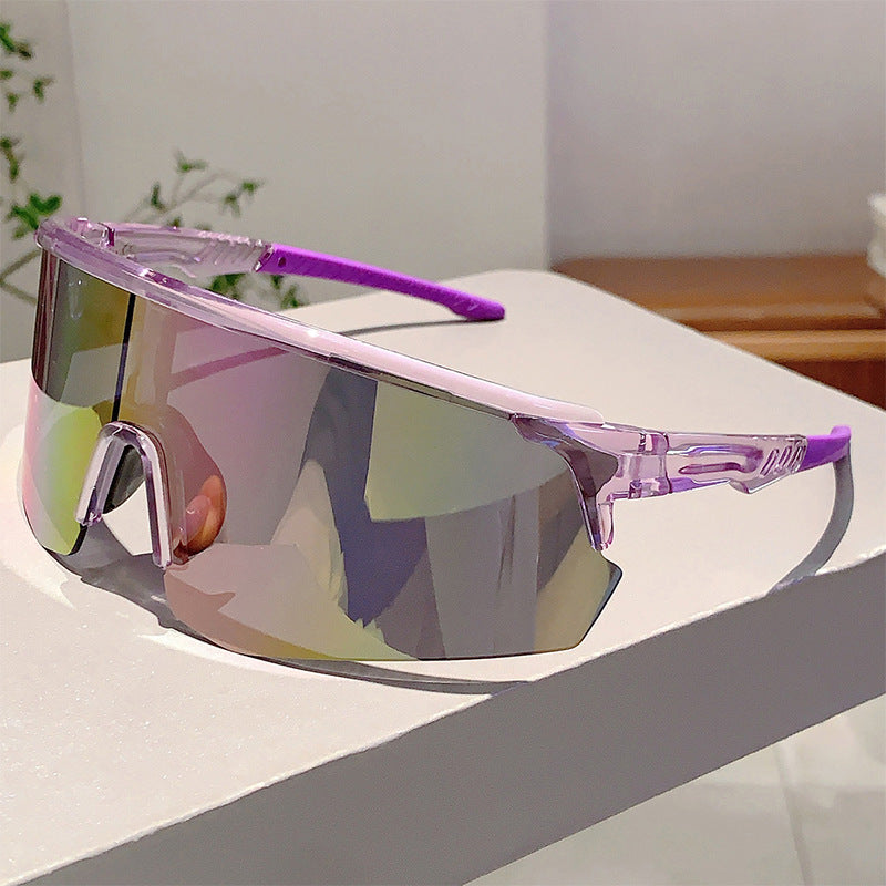 Unisex nan sporty performance sunglasses with continuous visor lens and shatterproof polycarbonate lens Kalsten