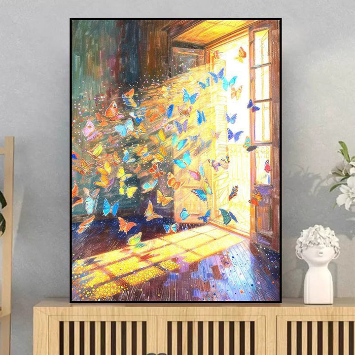Butterfly-Inspired Dreamy Canvas Art Kalsten