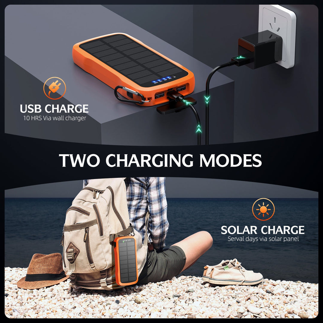 Solar charger with integrated USB ports and LED lamps Kalsten