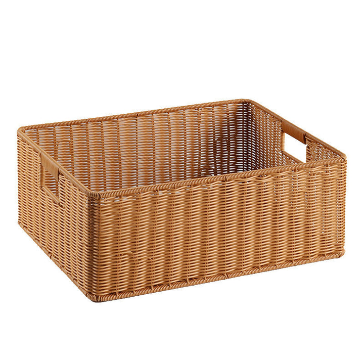 Handwoven Storage Basket with Cutout Handles Kalsten