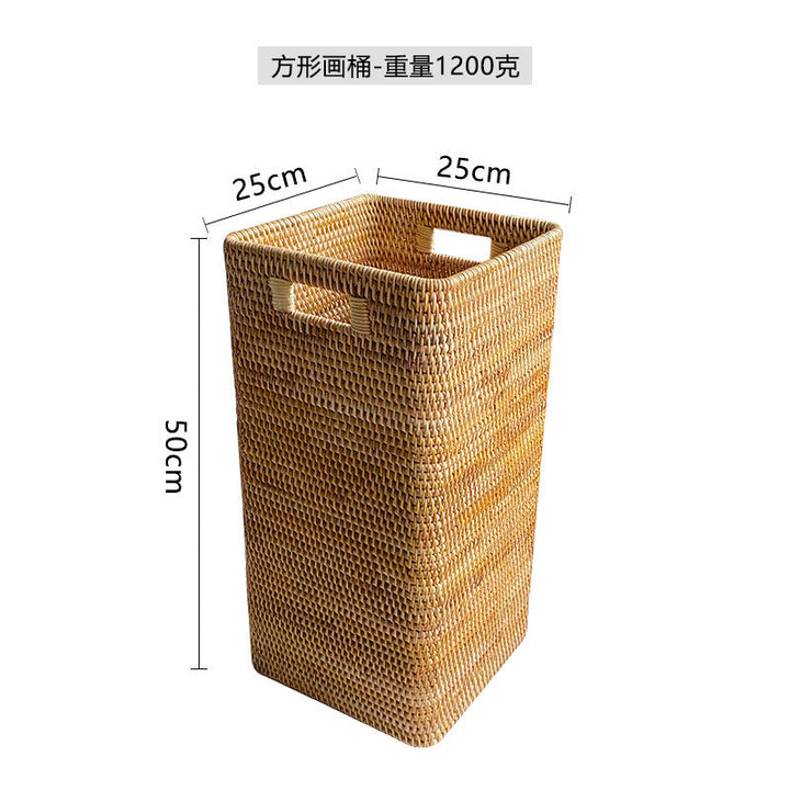 Women rectangular storage basket with practical handle Kalsten