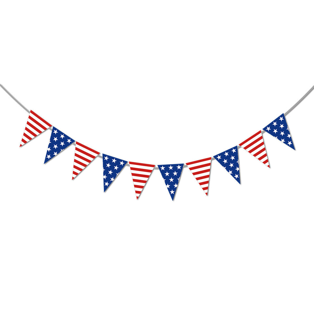 Unisex nan patriotic decorative bunting banner set with pre-strung USA letters and star garlands Kalsten