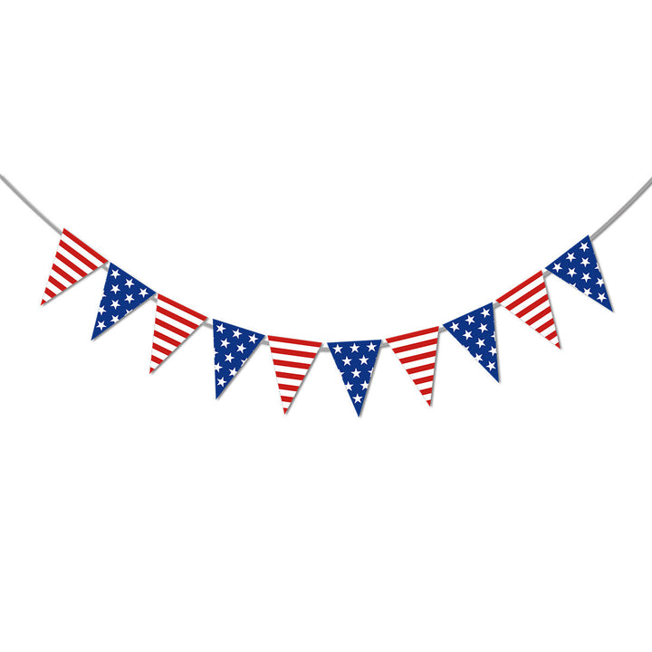 Unisex nan patriotic decorative bunting banner set with pre-strung USA letters and star garlands Kalsten