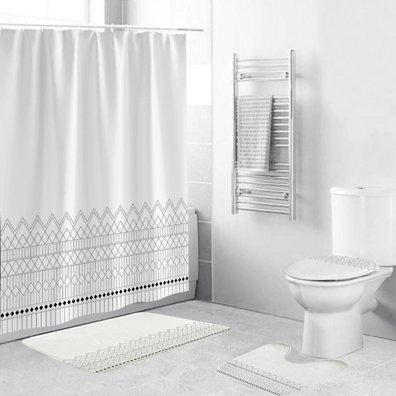 Chevron Pattern Bathroom Set Kalsten
