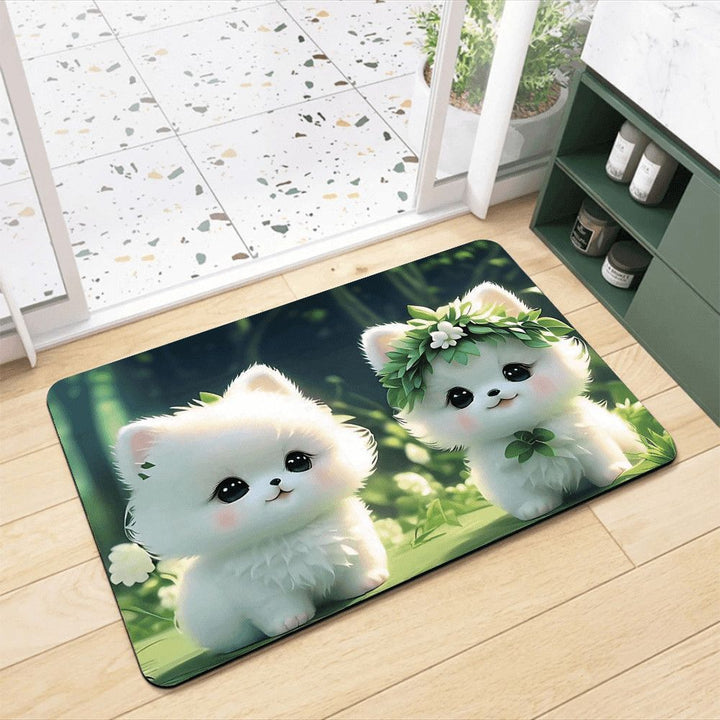 Adorable Pomeranian-Themed Bath Rug Kalsten