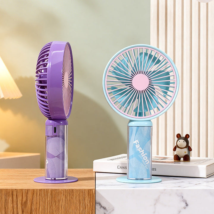 Cooling compact portable rechargeable handheld fan with detachable stand and USB charging Kalsten