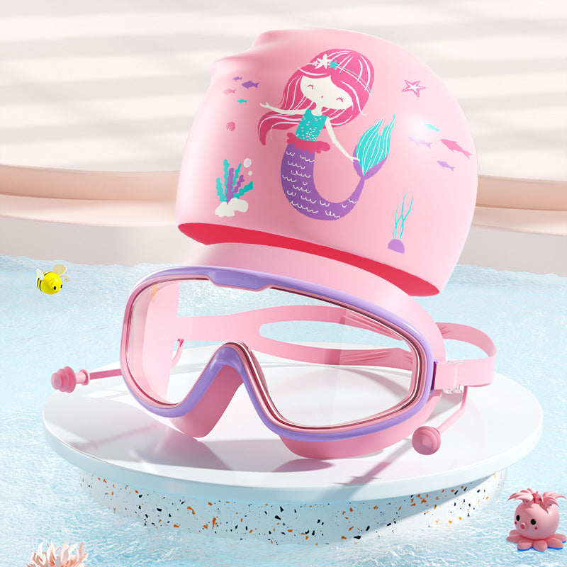 Kids Dinosaur-Themed Swim Mask and Cap Set Kalsten