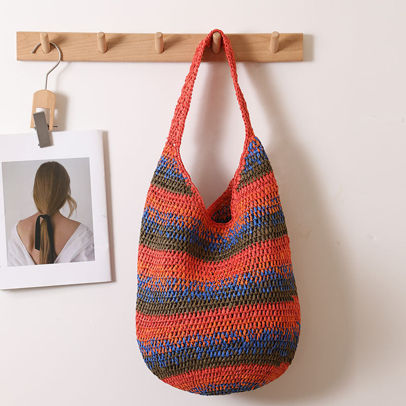 Handcrafted Casual Shoulder Bag Made of Braided Material Kalsten