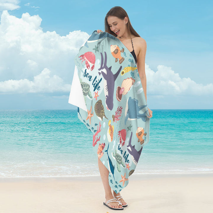Beach towel with maritime star motif Kalsten
