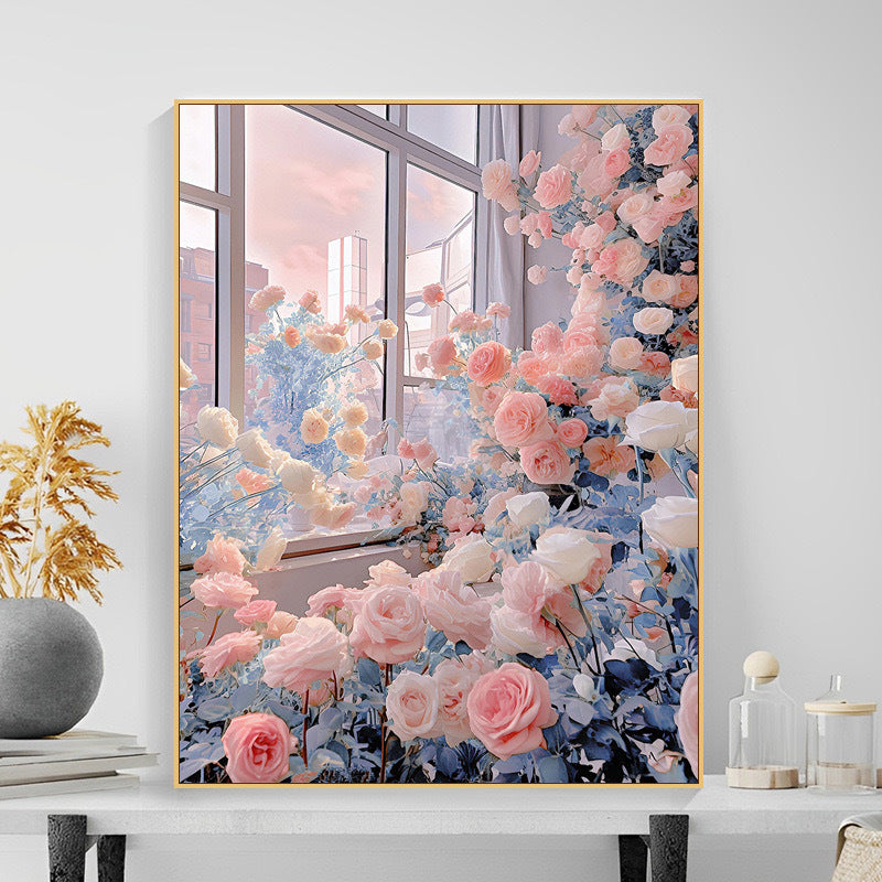 Floral Garden Scene Wall Art Kalsten