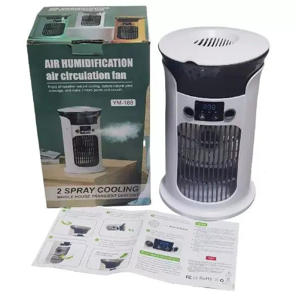 Unisex one size compact portable oscillating tower fan with digital display adjustable airflow and USB charging Kalsten