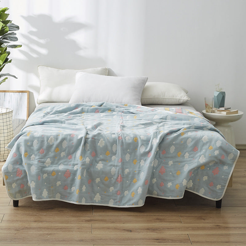 Women Elegant Blanket with Subtle Leaf Pattern Kalsten