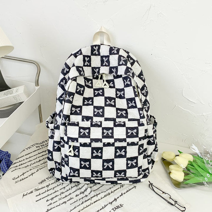 Playful Bow Print Backpack