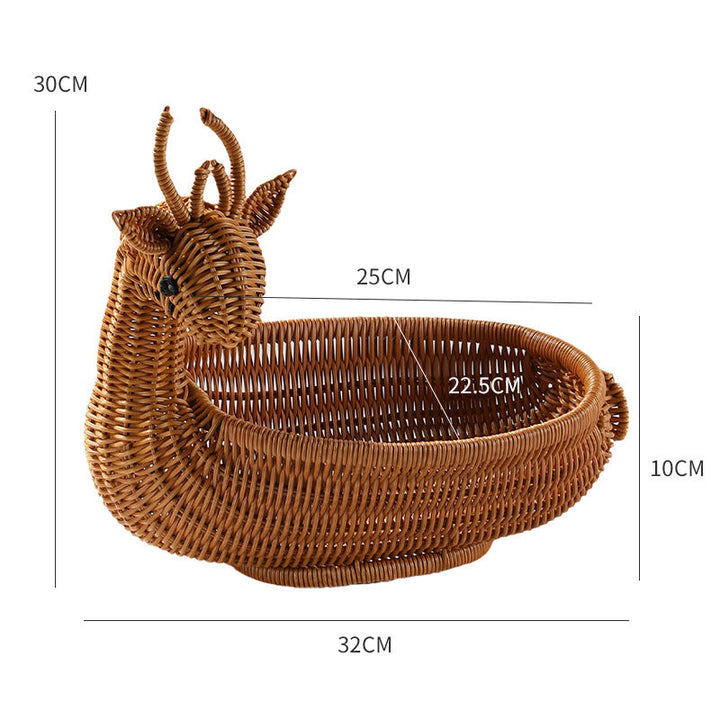 Decorative Woven Duck-Shaped Storage Basket Kalsten