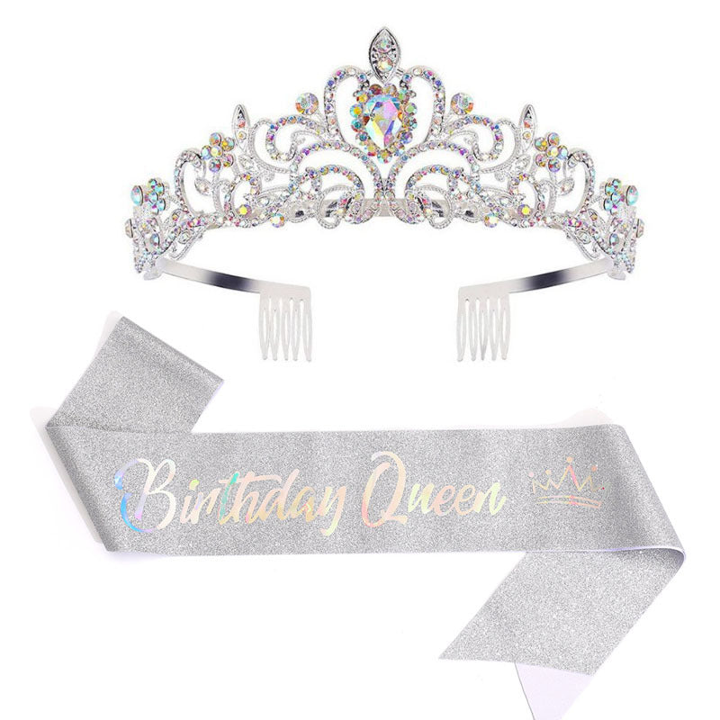 Women's festive birthday sash with glitter Kalsten