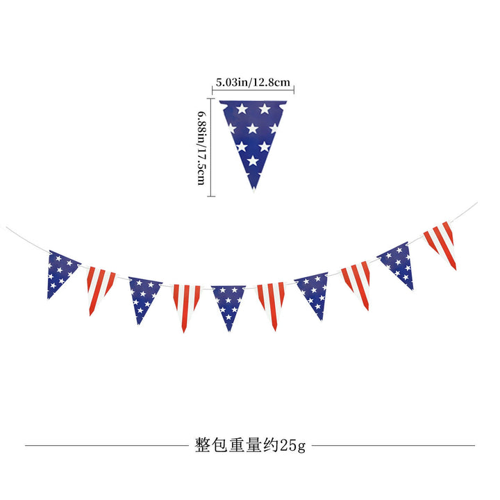 Unisex nan patriotic star and stripe multi-strand bunting garland banner set Kalsten
