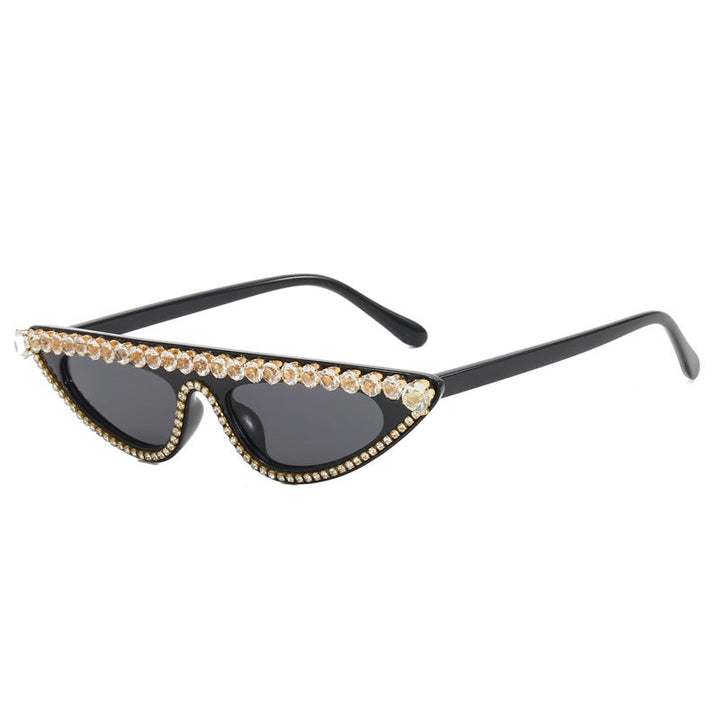 Ladies designer sunglasses in stylish cat-eye design with glittering frame Kalsten
