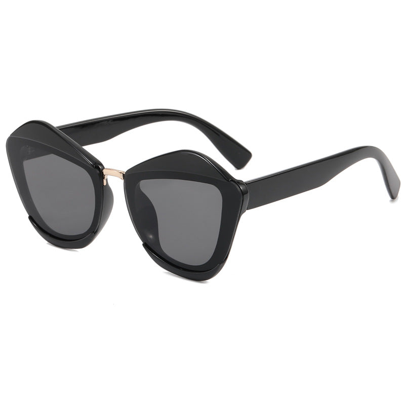 Women striking designer sunglasses with extravagant frame Kalsten