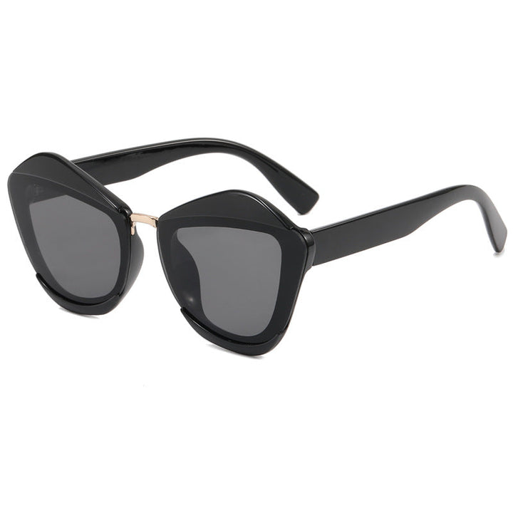 Women striking designer sunglasses with extravagant frame Kalsten