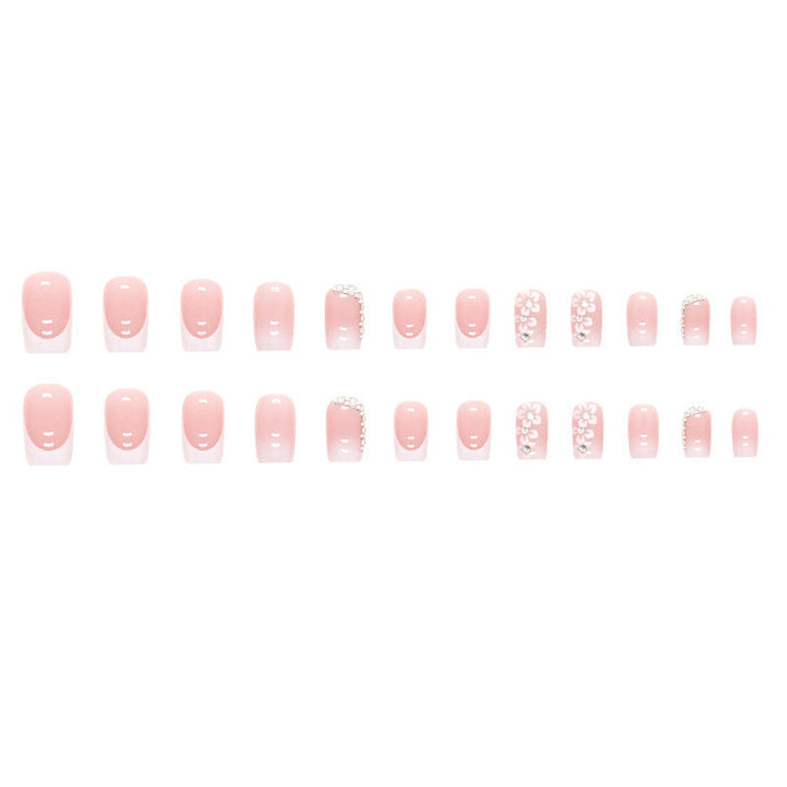 Deluxe Floral Acrylic Press-On Nail Tips Kalsten