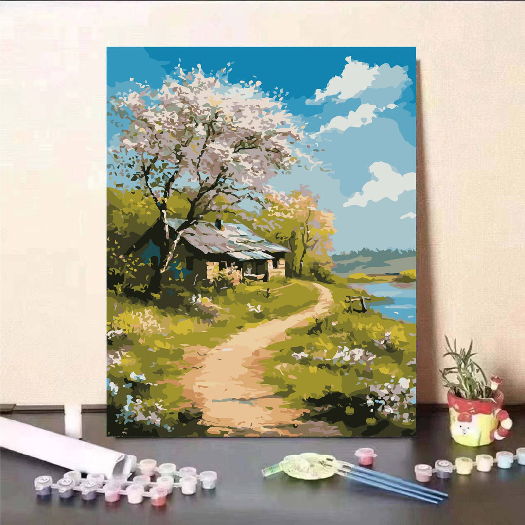 Scenic Mountain Lake Paint by Numbers Kit Kalsten