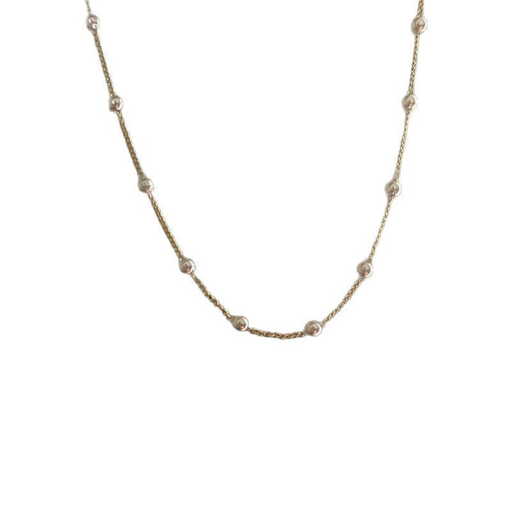 Delicate Pearl Accented Chain Necklace Kalsten