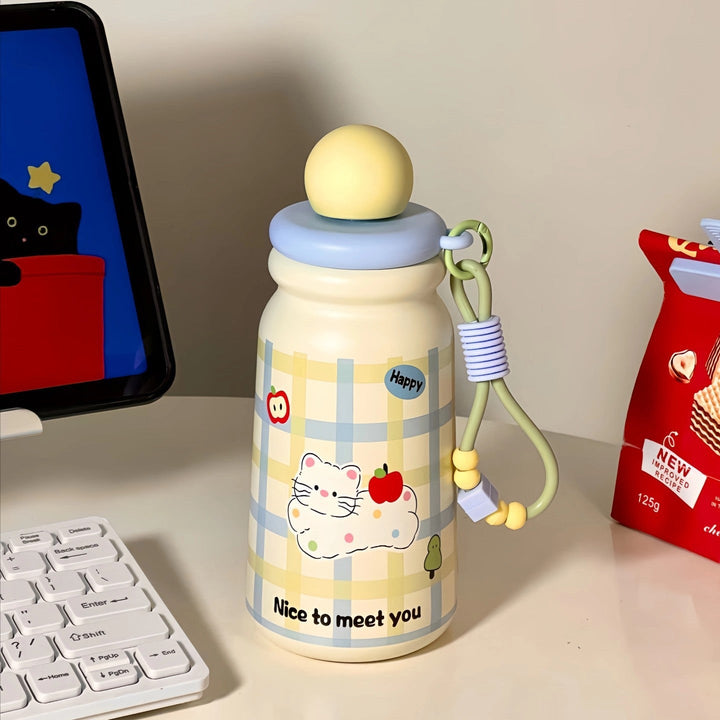 Women's Insulated Water Bottle with Playful Dog Design Kalsten