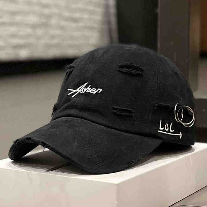 Unisex Distressed Denim Adjustable Cap Kalsten