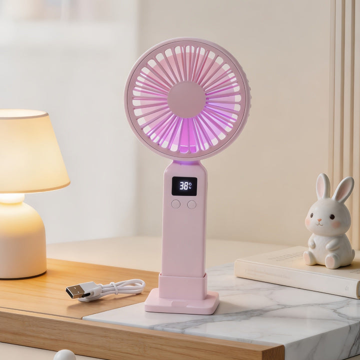 Women Portable Mini Fan with Digital Control Kalsten