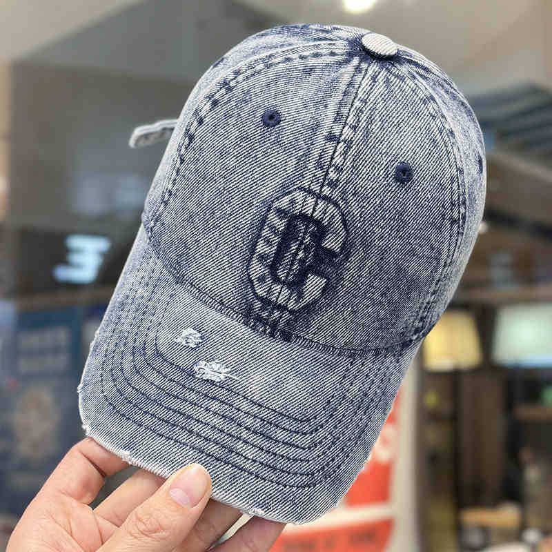Men's Distressed Denim Baseball Cap Kalsten 1784188308