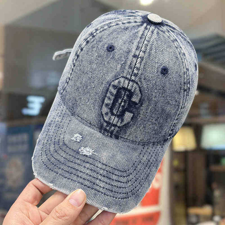 Men's Distressed Denim Baseball Cap Kalsten 1784188308