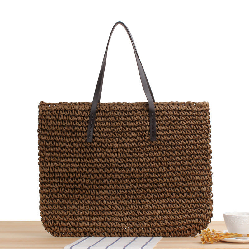 Handbag Made from Handwoven Natural Material with Sturdy Handles Kalsten