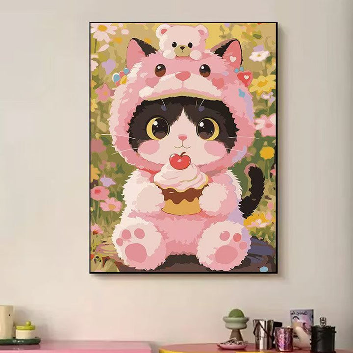 Playful Cat-Themed Illustration Wall Art Kalsten