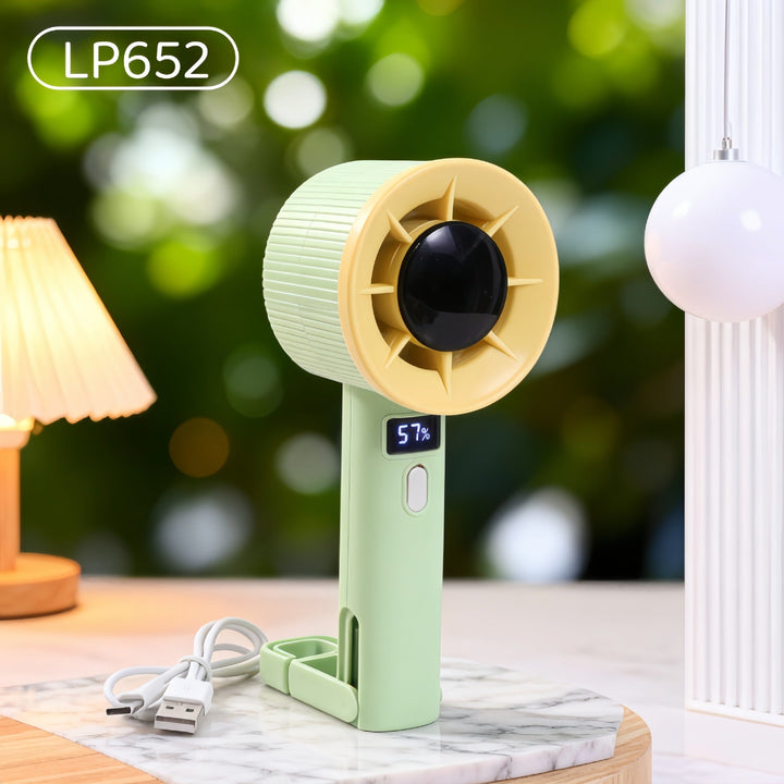 Women portable handheld fan with digital display and USB charging function Kalsten