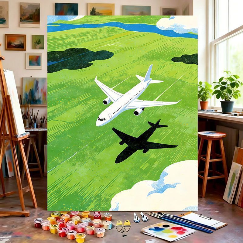 Airplane-Themed Canvas Art Print Kalsten