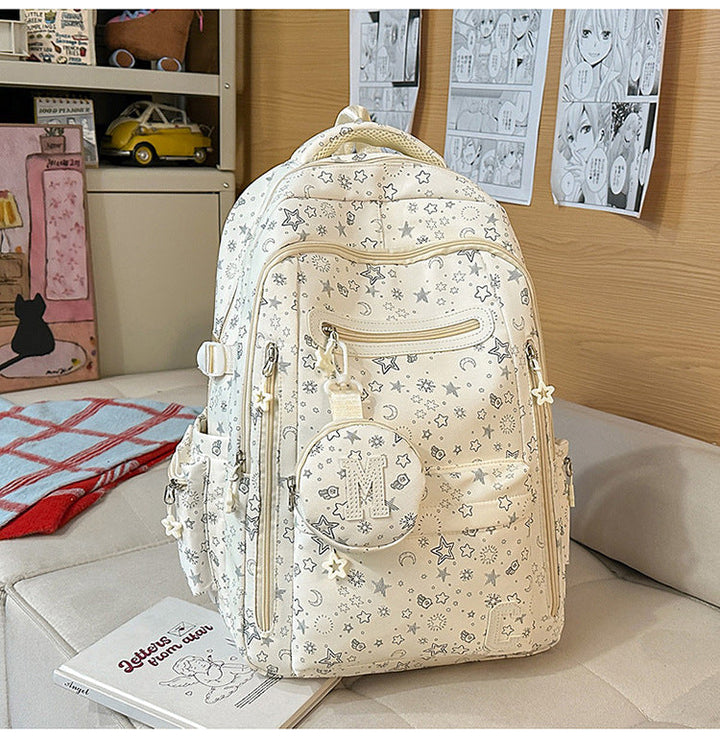 Charming Star-Embellished School Backpack