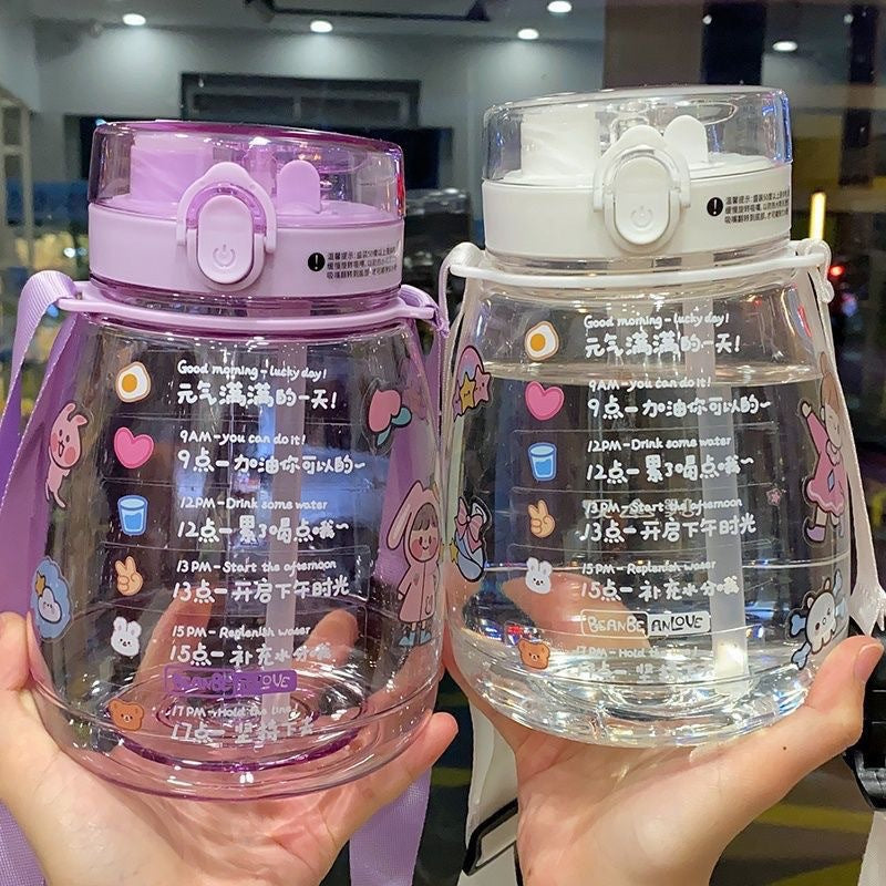 Women large motivational water bottle with leak-proof lid system Kalsten