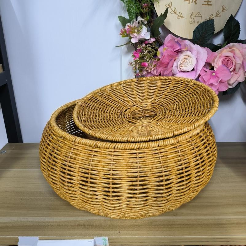 Lidded Woven Storage Container Kalsten