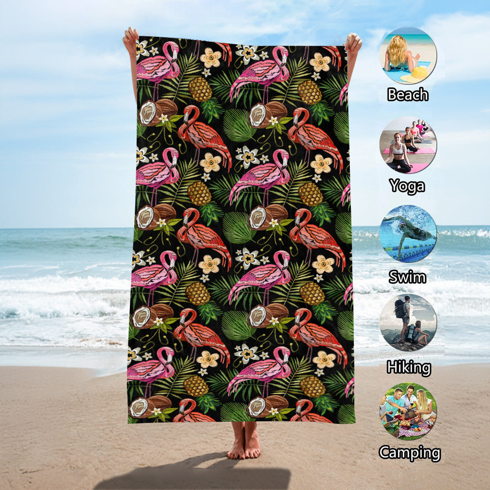 Beach towel with exotic pineapple and palm pattern Kalsten