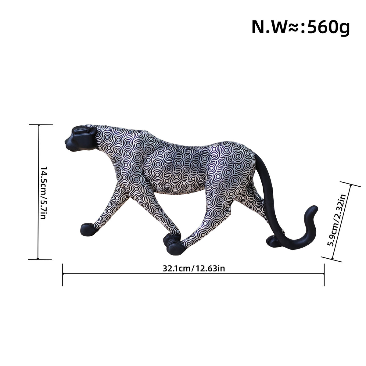 Artistic Decorative Wildcat Sculpture Acalora