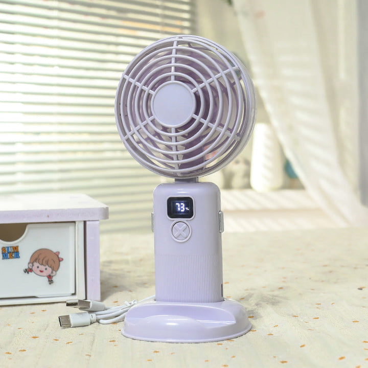Women's Portable Mini Fan with Digital Display Kalsten