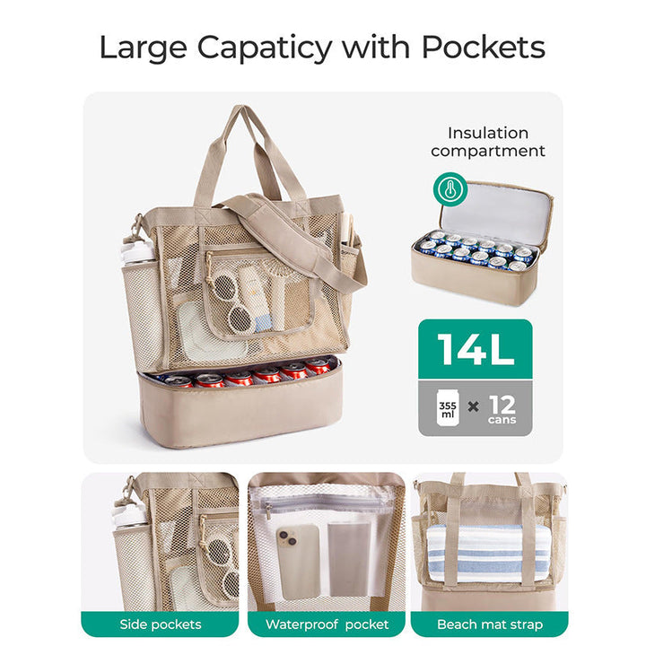 Multifunctional cooler bag with practical outer pockets Kalsten