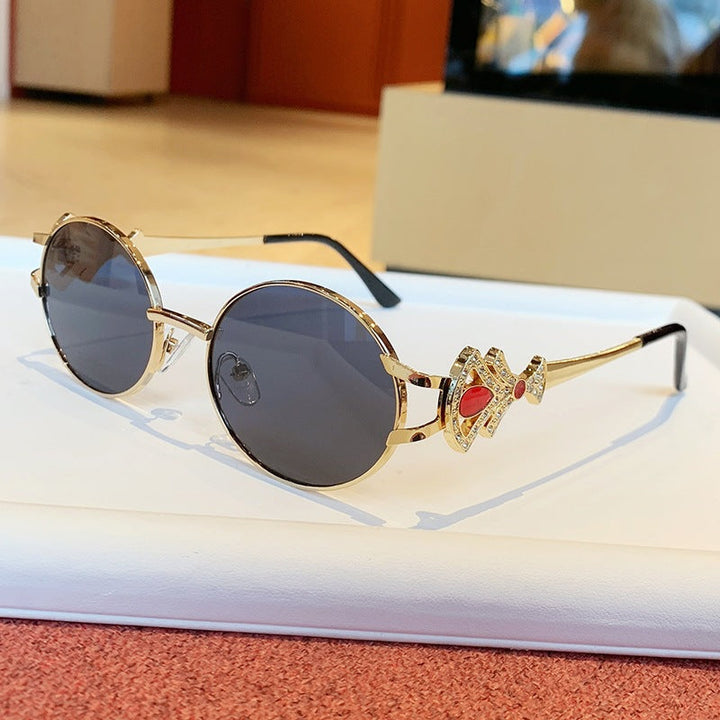 Ladies elegant rectangular sunglasses with glamorous embellishments Kalsten
