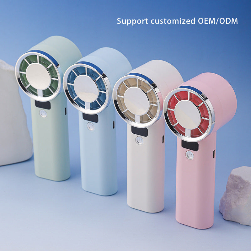 Ladies handheld fan with digital display and 3000mAh battery Kalsten