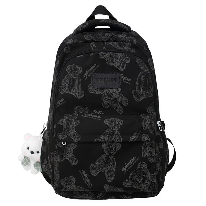Backpack Made of Durable Nylon with Cute Bear Pattern Kalsten
