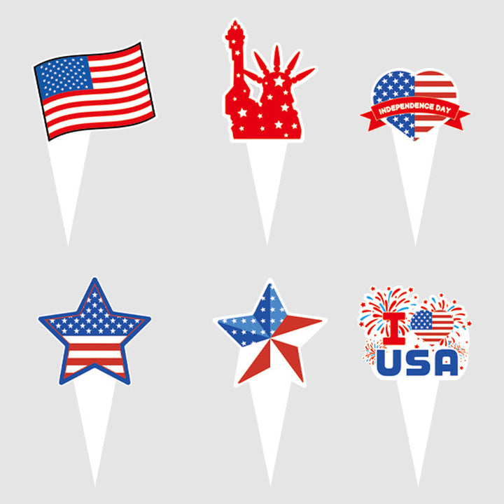 Unisex nan Patriotic Cupcake Wrappers Set for Independence Day Party with Scalloped Edges and Printed Stars Stripes Kalsten