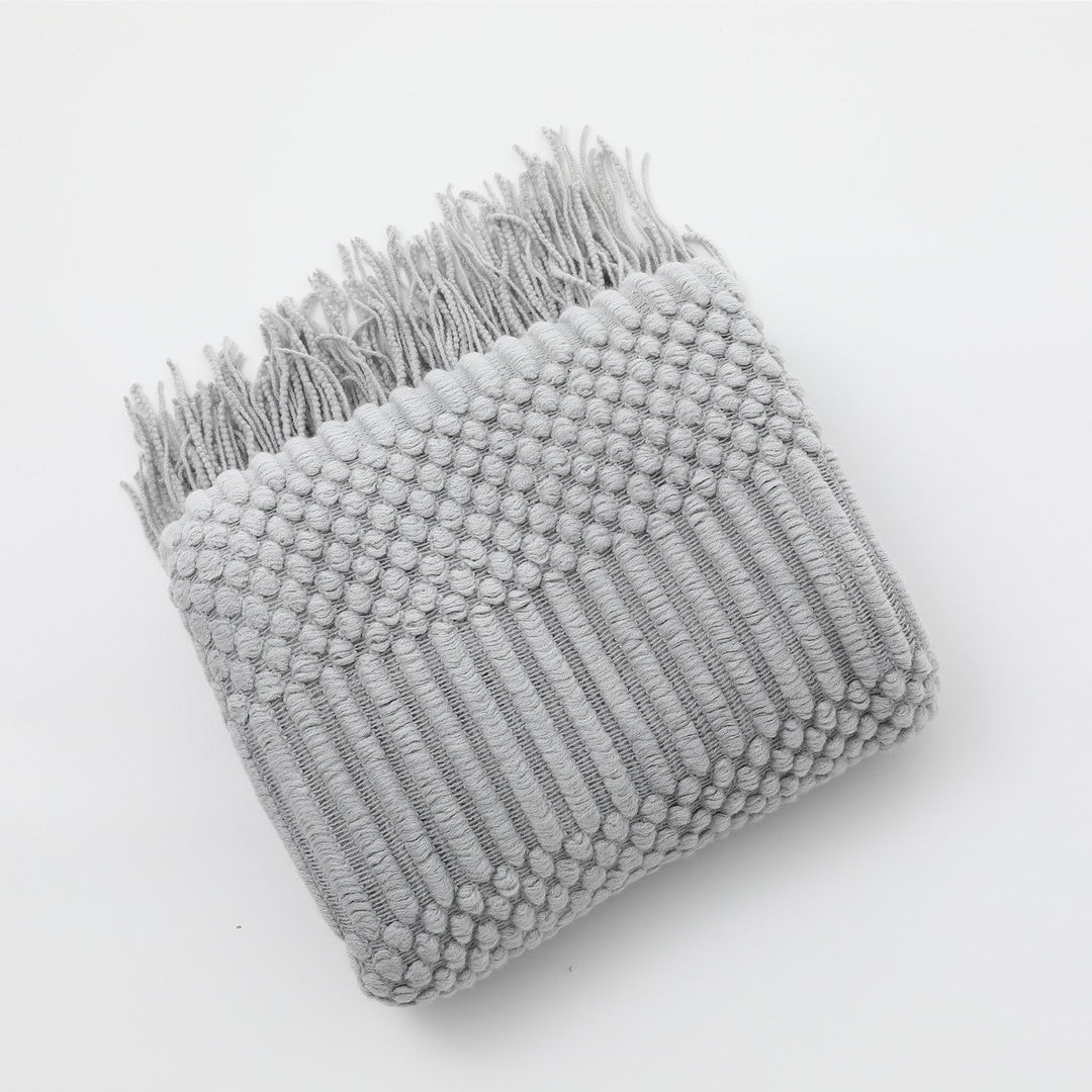 Women's high-quality knitted blanket with textured design Kalsten