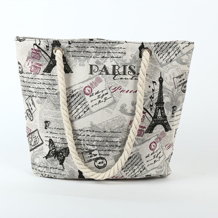 Beach bag in maritime design with sturdy rope handles Kalsten