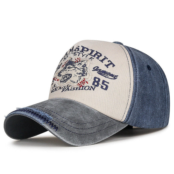 Men's Vintage-Inspired Wolf Graphic Baseball Cap Kalsten