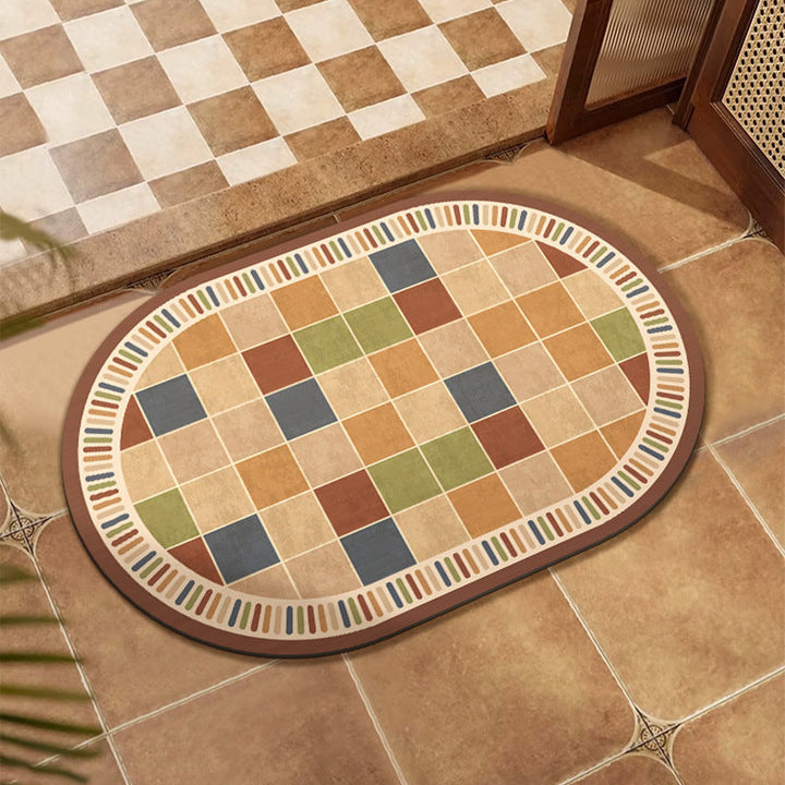 Colorful Patchwork Design Floor Mat Kalsten